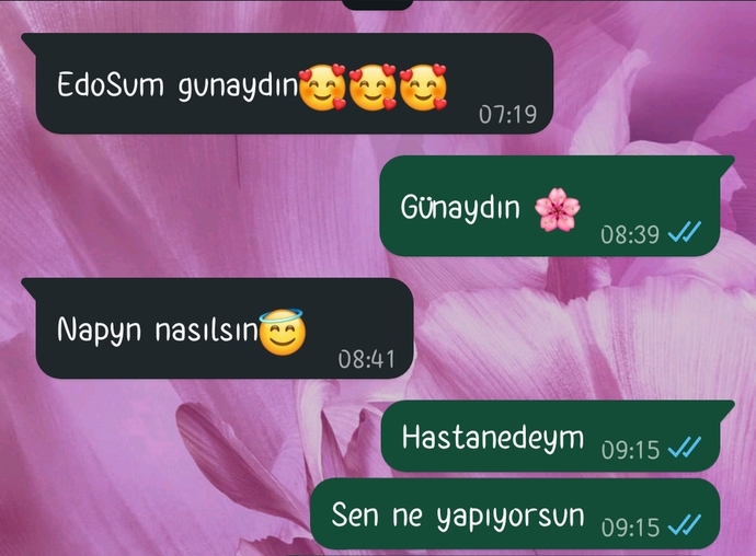 Telefonunuzda bugün ilk attığınız mesaj neydi ve kime atmıştınız?