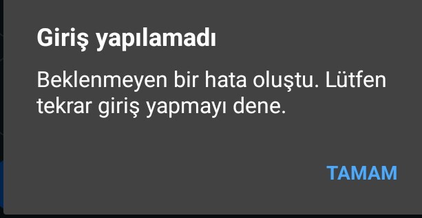 Instagramda giriş yaparken bu bildirim çıkıyor neden?