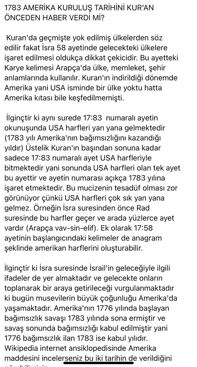 Kuran’da Amerika geçiyor muydu?