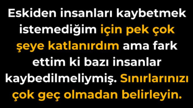 Bazı insanlar kaybedilmeli mi?