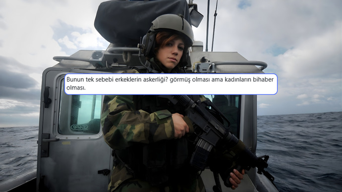 Kadınlara askerlik konusu açıldığından beri ne biri gitmem dedi ne de bedelli yaparım dedi. Erkekler fazla mı nazlı?