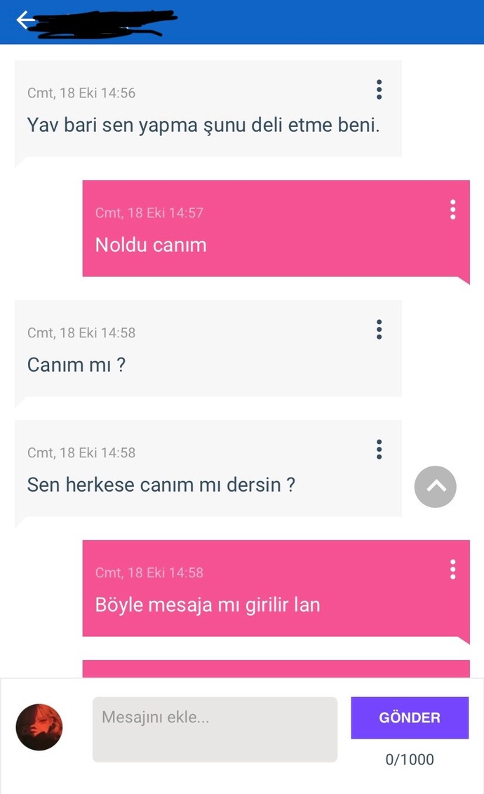 muzip ve şakacıysan öyle devam et ciddiysen ciddi ol bre dengesiz