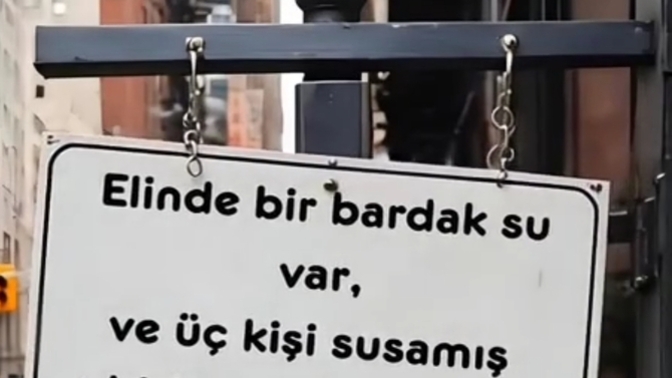 Elinde ki bir bardak suyu kime verirdin neden?
