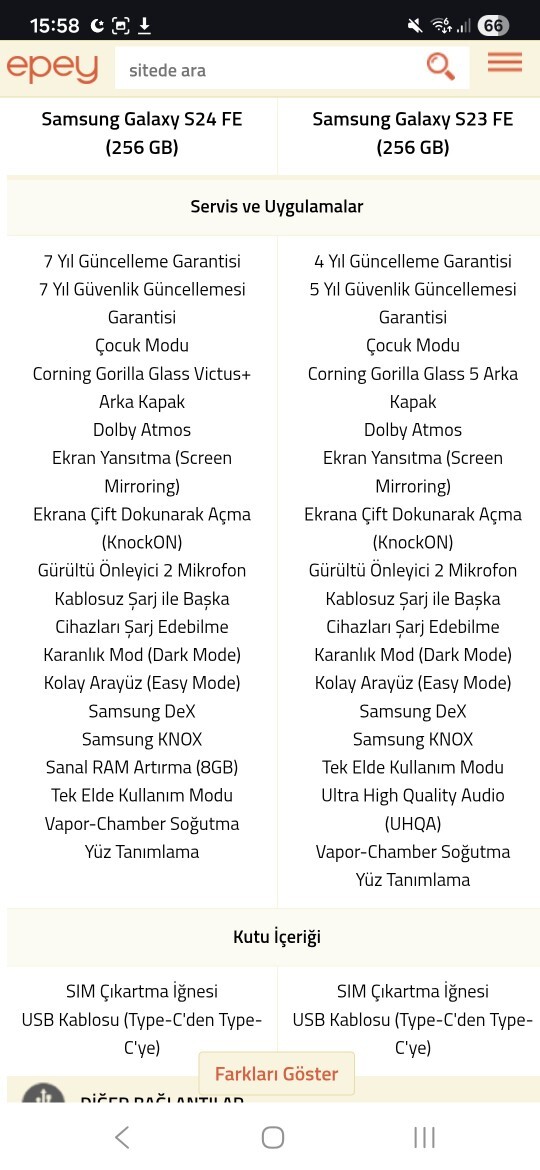 Galaxy S23 Fe den Galaxy S24 Fe ye Geçmeye değer mi sizce?