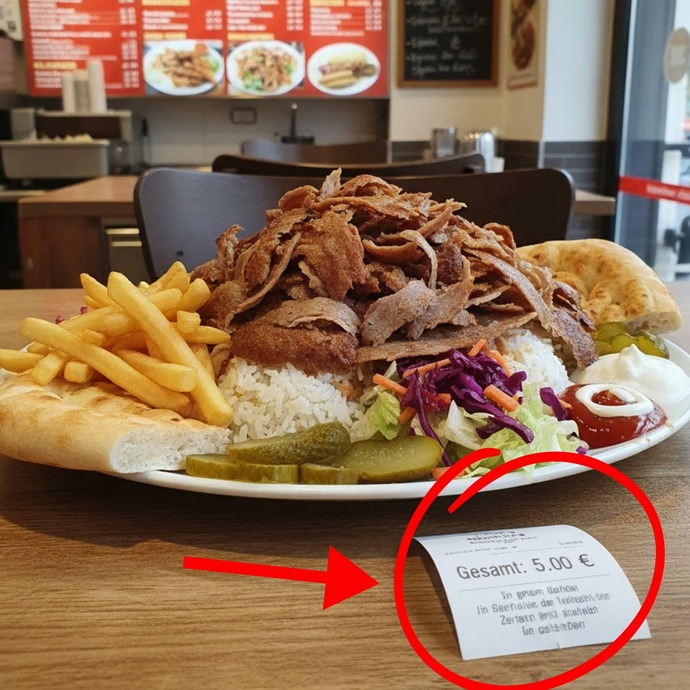 Almanyadan gelen bir vatandaş: Bu tabak Almanyada 5 Euro dedi , sizce bu yemeği Türkiye de ne kadara yeriz?