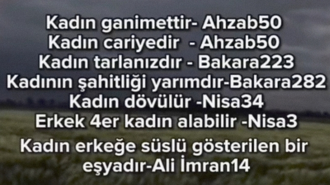 İslam kadına değer vermez! Peki nerden bileceğiz?