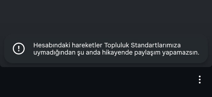 İnstagramda böyle bir sorunla karşılaştım geçer mi?