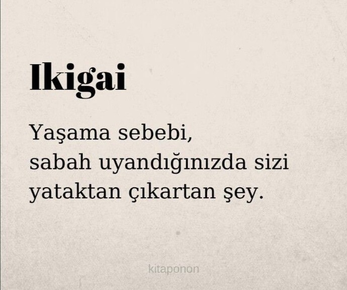 Yaşama sebebiniz nedir?