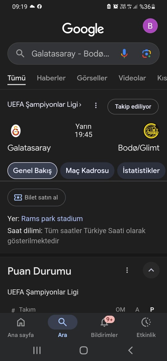Yarın Galatasaray Bodø/Glimt maçı var kim yener?