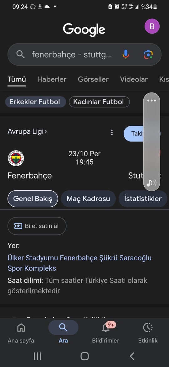 Fenerbahçe - stuttgart 23 ekim 22 ekim de gs bodo maçı var kim yener?