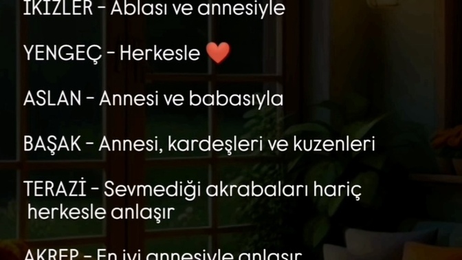 Sen ailende en iyi kiminle anlaşıyorsun?
