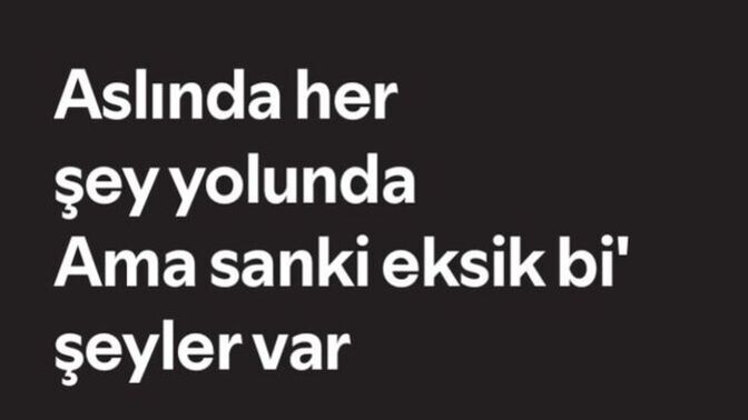 Eksik bir şey var mı?
