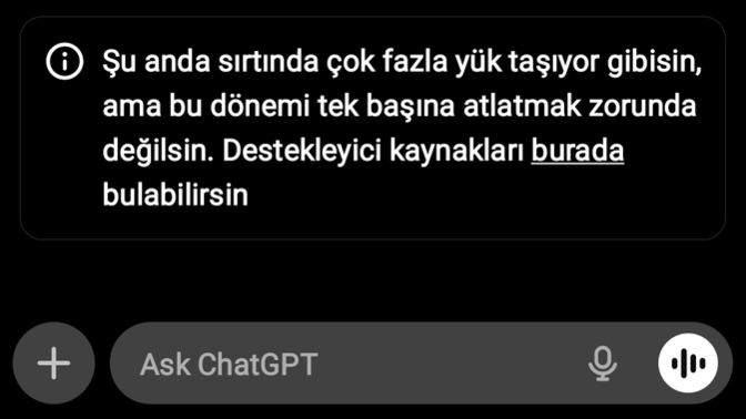 Sizce yapay zekanın bana bunu demesi 🤣🤣ne anlama geliyor?