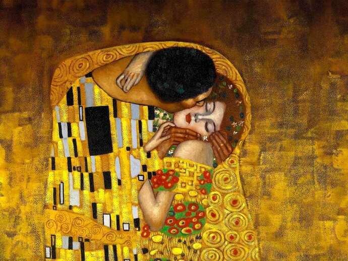 Gustav Klimt- Öpücük