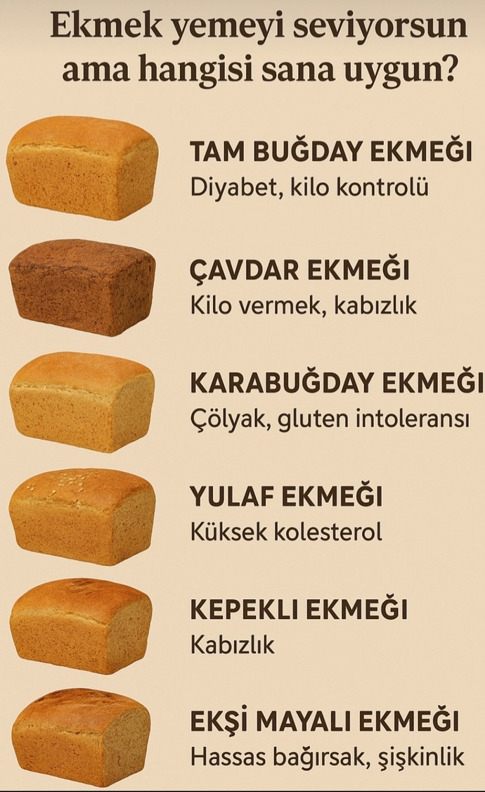 Hangi ekmek çeşidini yemeyi seviyorsunuz?