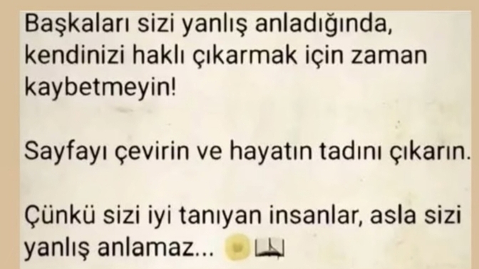 Başkaları sizi yanlış anladığında kendinizi açıklamak için uğraşır mısınız?