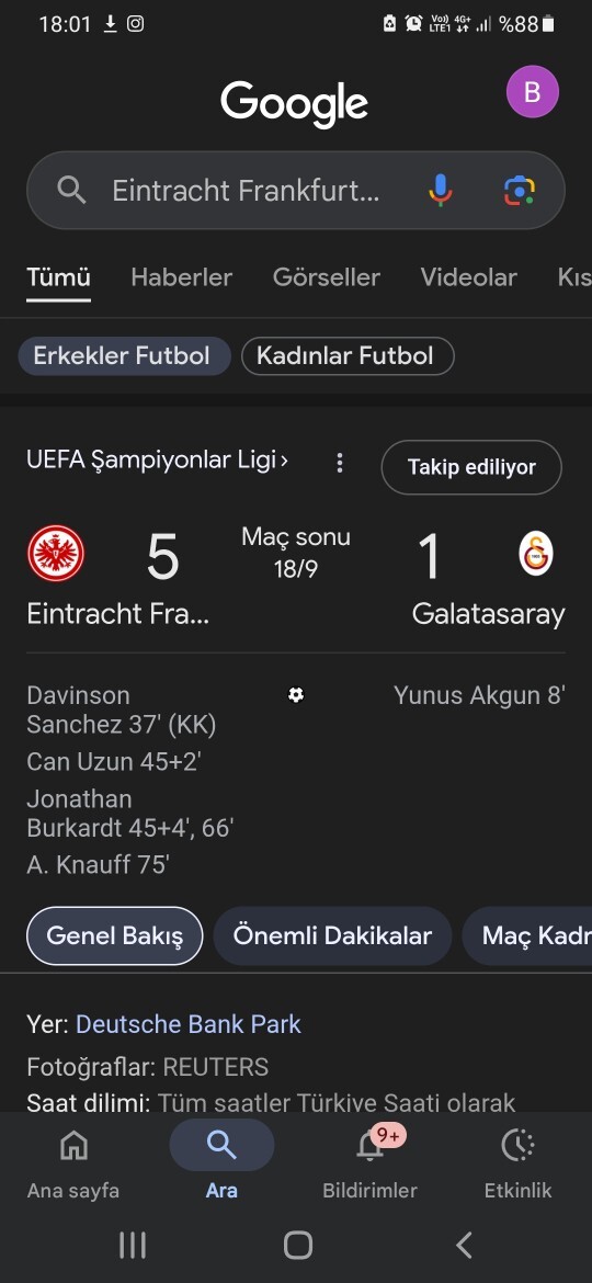 Stuttgart frankfurt kim yener Galatasaray 5 atan frankfurt?