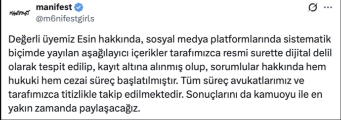 Manifest kızlarından Esin Bahat, dış görünümünü zorbalayanlar için hukuki süreç başlattı. Sosyal medyada insanlar neden çok acımasız?