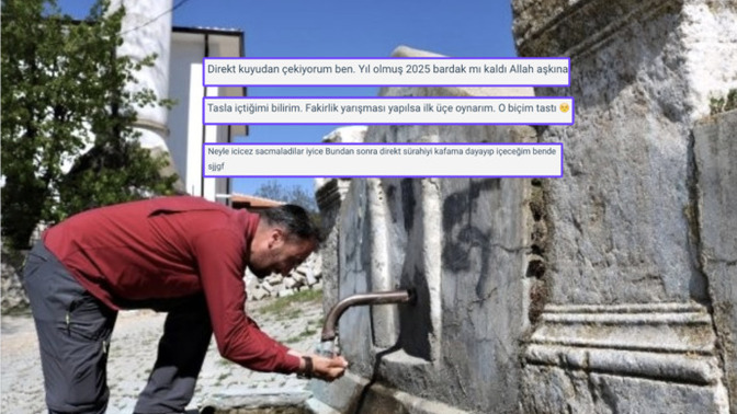 Misafire bardakta su ikramı varoşlukmuş. Suyu bardakta içmek sınıfsal mı siz neyle içiyorsunuz?