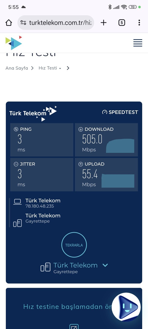 Aktif ev internet paketimiz var ama istediğimiz hızda değil. 1000 megabitlik palet aldık ama istediğimiz hızı alamıyoruz?