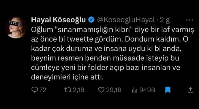 Insanin kendime duyduğu güven, gerçekten olgunluk mu, yoksa sadece sinanmamışlığın kibri midir?