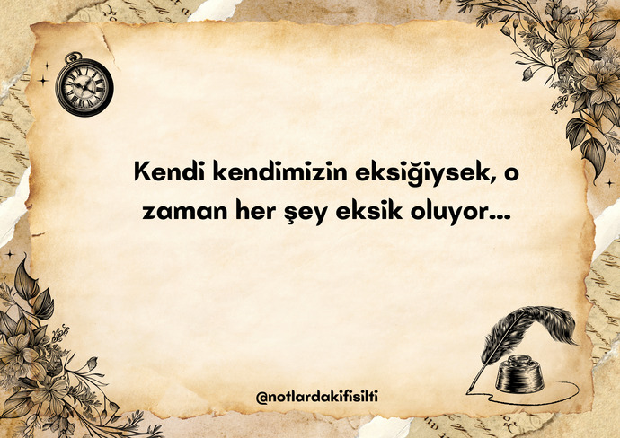 Hayatında eksikler var mı?