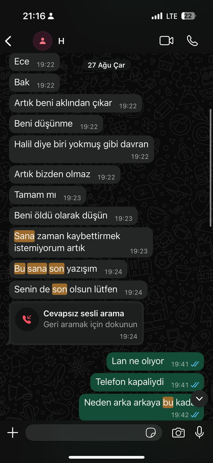 Sizce eski sevgilim dönmez mi engeli açmaz mi artık?