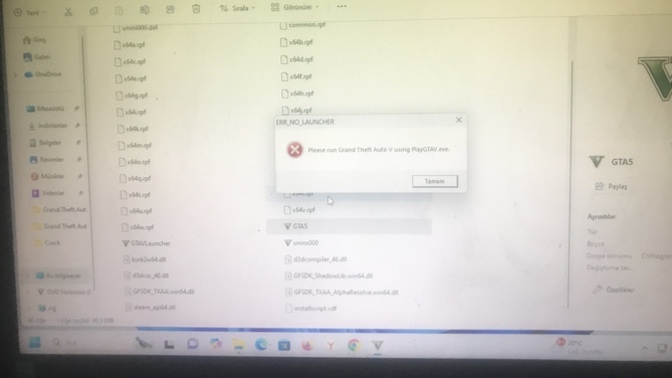 Gta 5 açılmıyor bu hatayı veriyor ne yapmam lazım?
