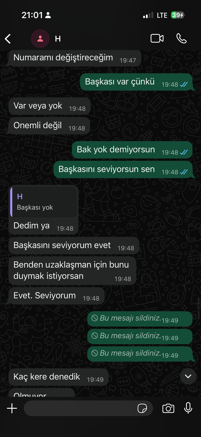 Eski sevgilim benden tamamen mi vazgeçmiş?