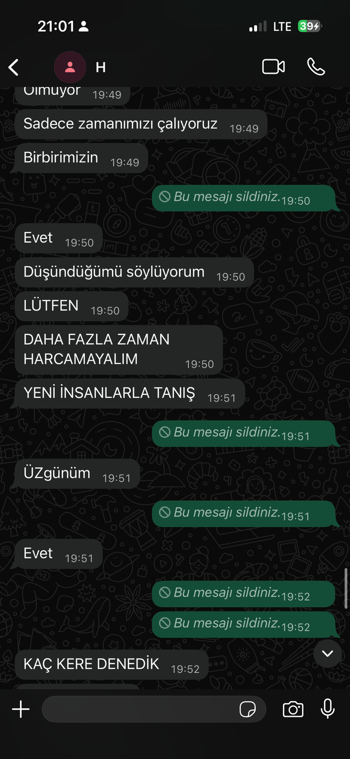 Eski sevgilim benden tamamen mi vazgeçmiş?