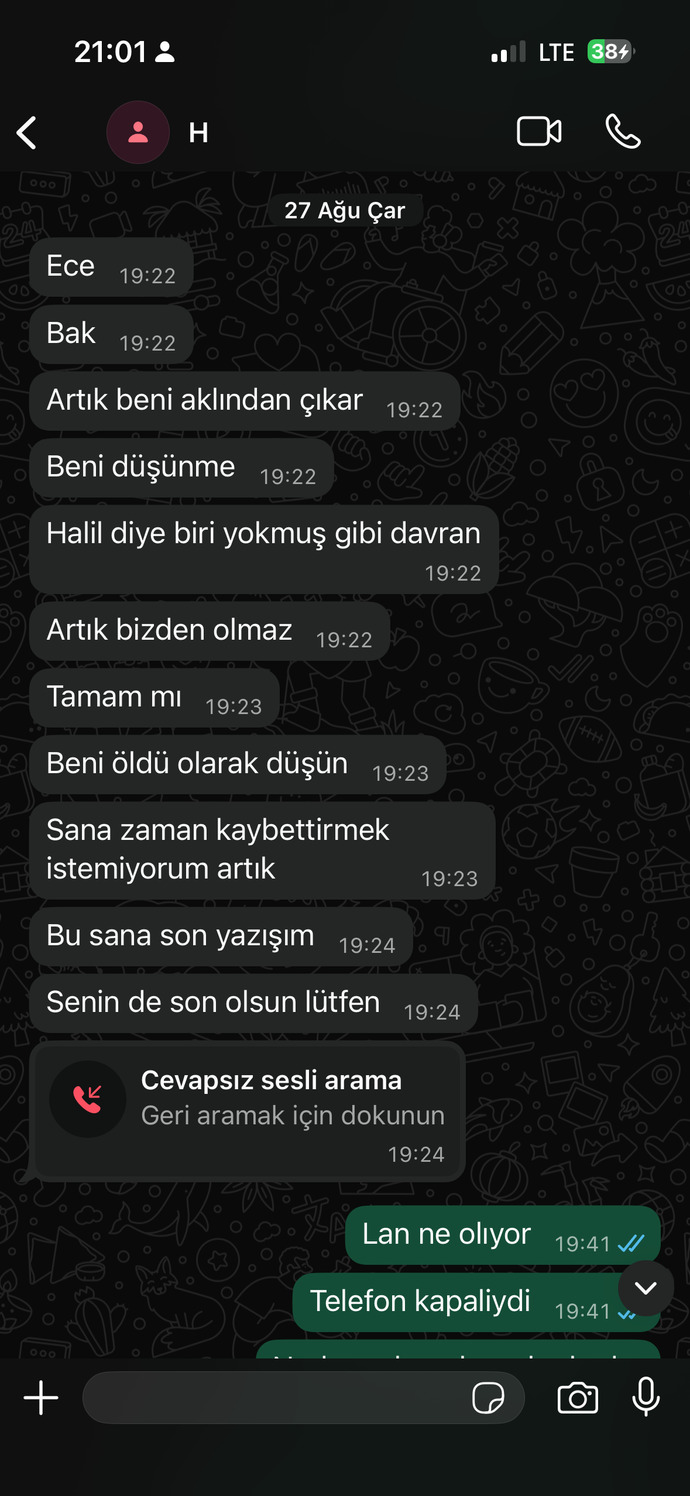 Eski sevgilim benden tamamen mi vazgeçmiş?