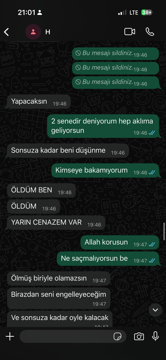 Eski sevgilim benden tamamen mi vazgeçmiş?