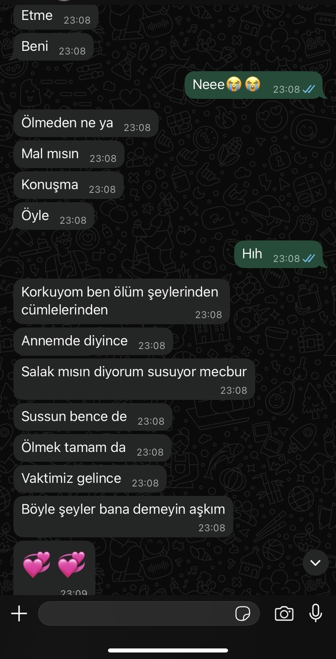 Sallandık Deprem oldu ve konuşmalarimiz böyle sizce seviyor mu beni?