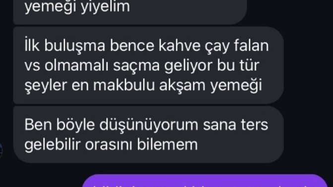 İlk bulusma icin fazla mi bu mekan ve konusmalar?