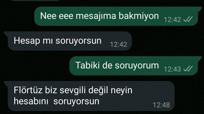 Flörtünüz size hesap sorabilir mi?