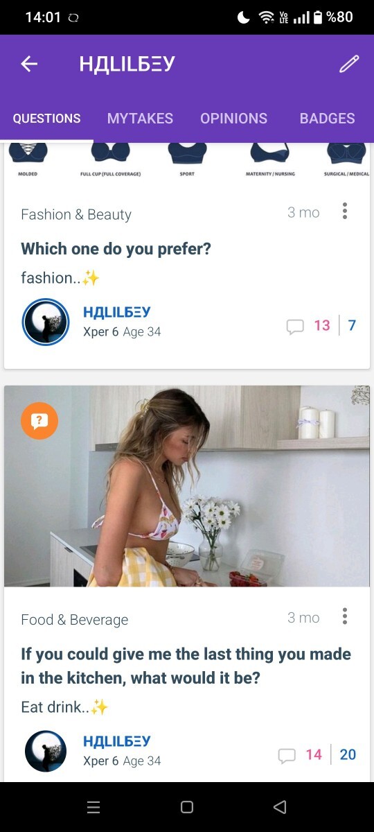 Yapıp yiyince veya içince hoşuna giden üç şey nedir?