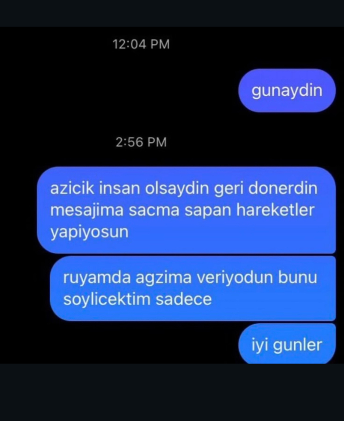 Mesajlara dönüş yapar mısınız?