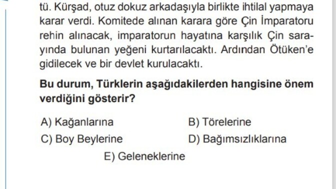 Bu sorunun cevabını yazinn?
