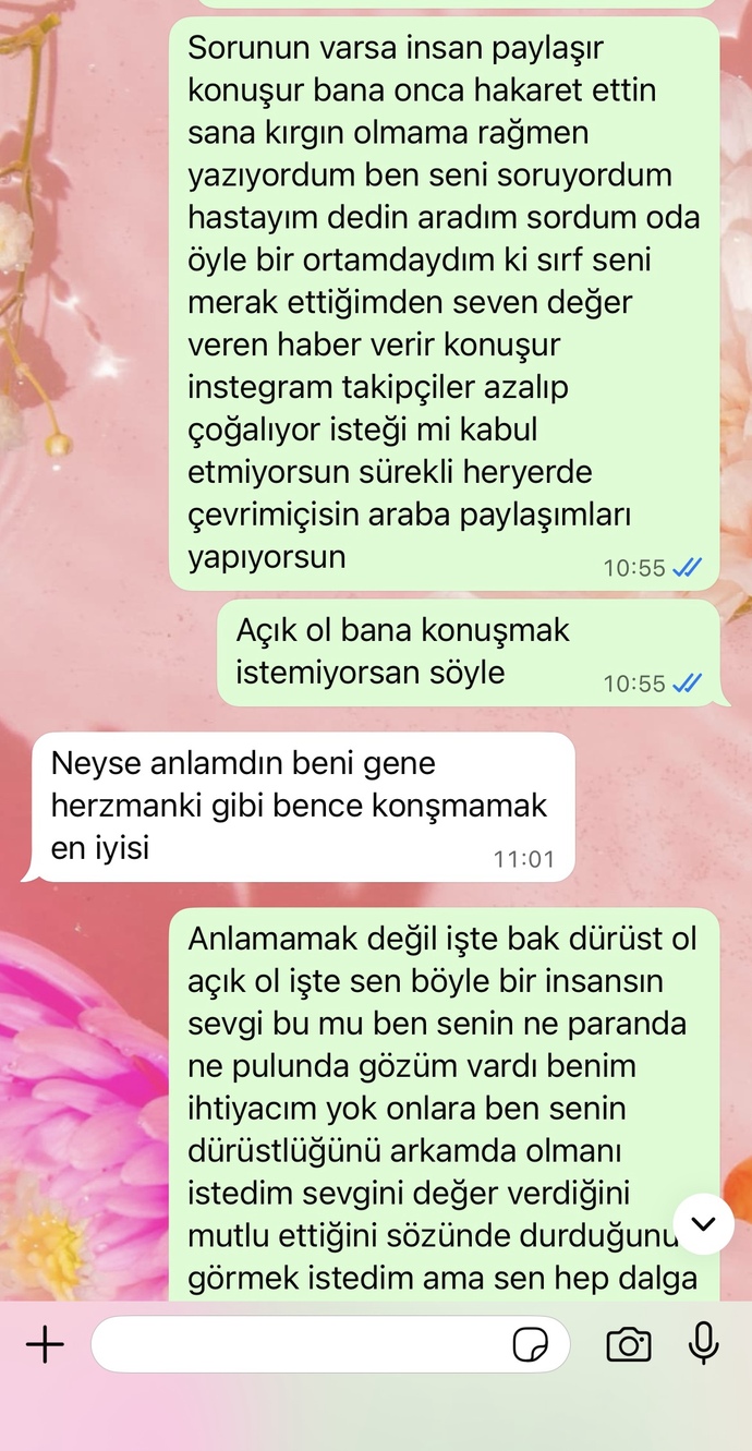 Günlerdir yazmayan sevgilimden ayrıldık çok kötüyüm iyi mi yaptım acaba🥲🥲?