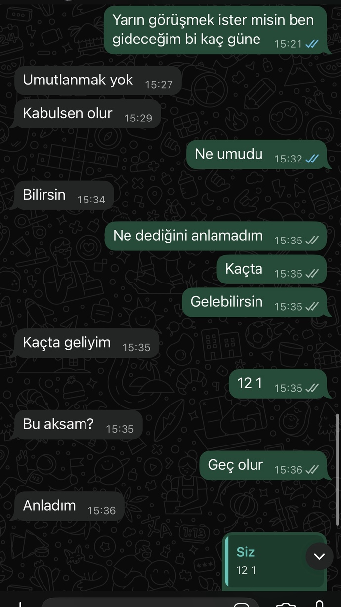 Eski sevgilimle görüşeceğiz neden böyle?