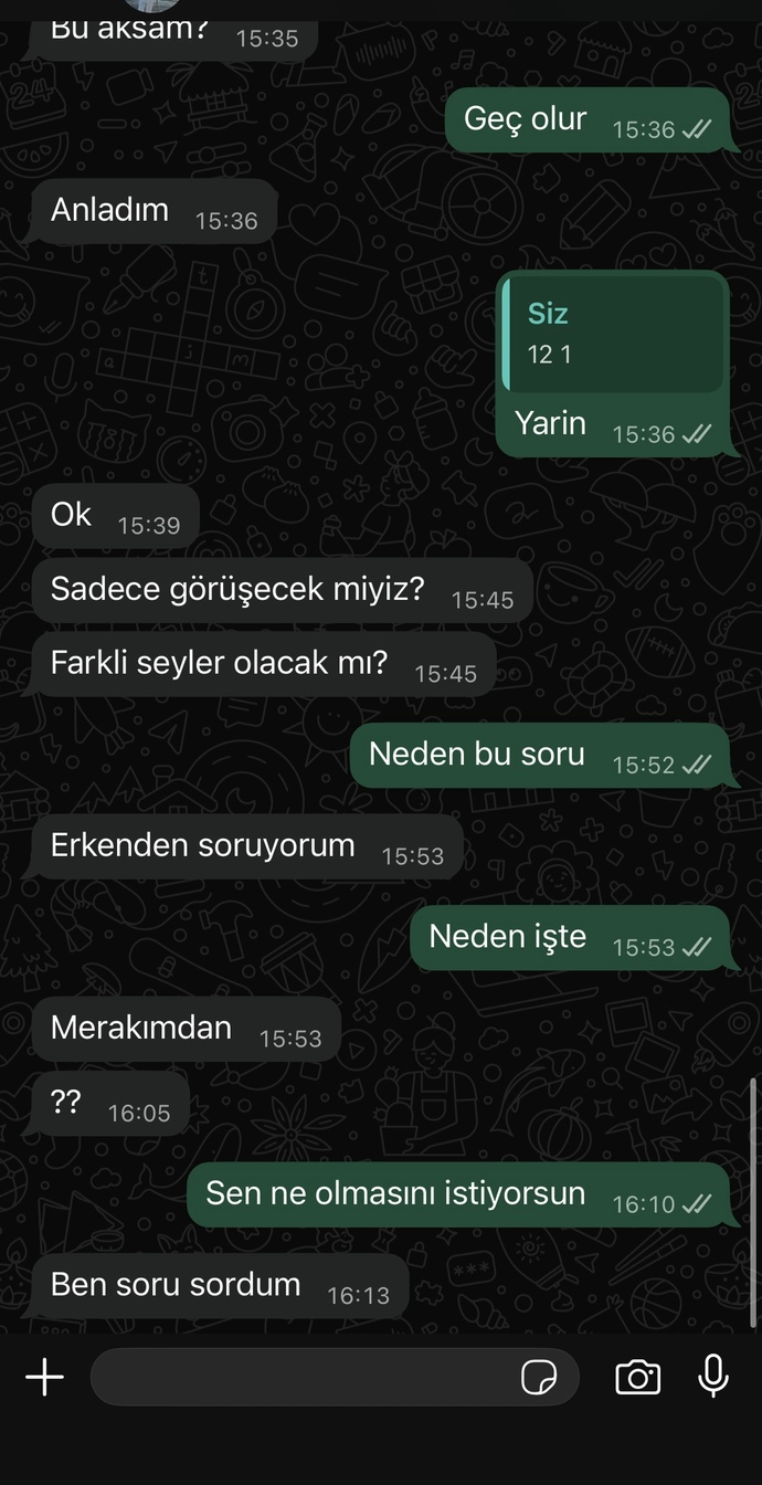 Eski sevgilimle görüşeceğiz neden böyle?