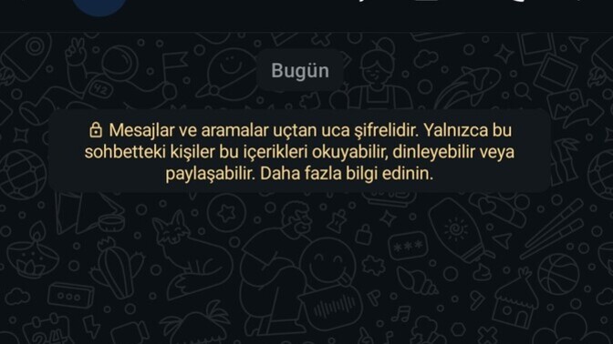 Whatsapp uçtan uca şifrelidir bildirisinin hiç görünmemesi mesajların silindiğine mi yoksa hiç yazışılmadığına mı işaret?