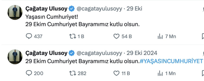 Çağatay Ulusoyun X hesabını bayramdan bayrama kullanması dikkat çekti. Erkeklerin sosyal medya kullanımı nasıl olmalı?