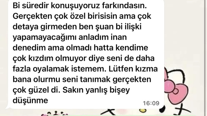 Bana umut verip bir an da böyle dedi. kimseye güvenemeyecek miyiz?