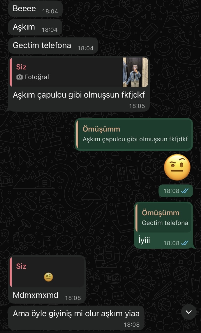 Kizlar denediğim şeyi attim ve böyle dedi ayrilayim mi?