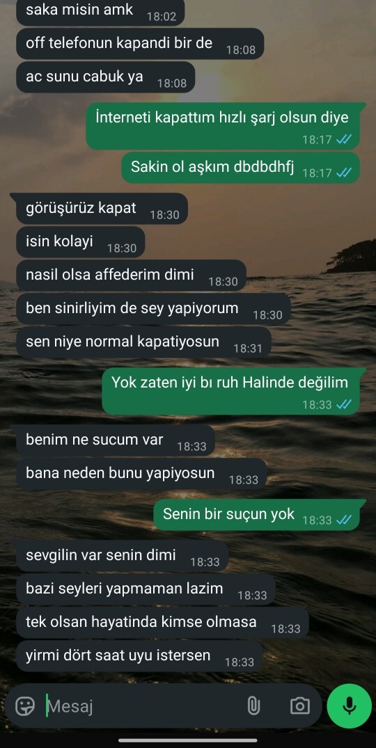 Uykudan geç uyandığım için sevgilimin bu hali normal mi?
