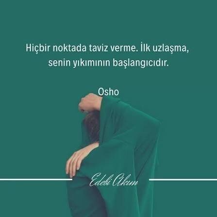 Kendinizden taviz verir misiniz?