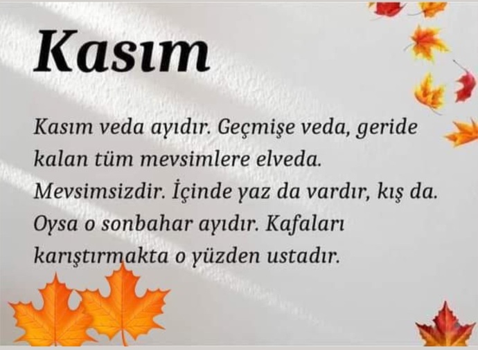 Kasim ayı veda ayı mıdır?