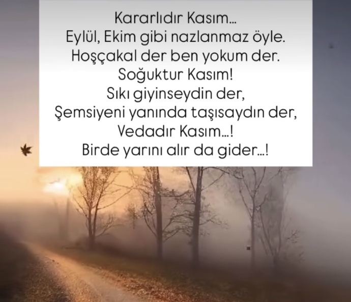 Kasım ayı size ne getirsin istersiniz?