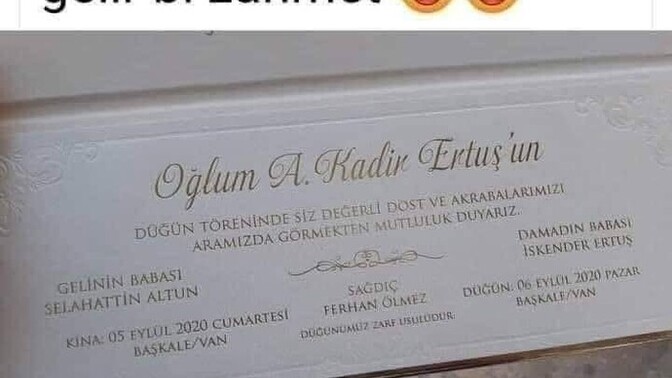 Şöyle bir davetiye alsanız bu düğüne gider misiniz?